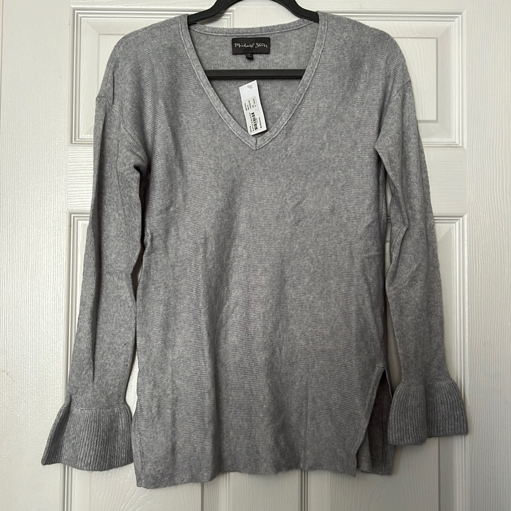 NWT Michael stars gray sweater